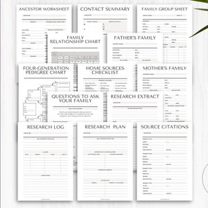 Family History Beginner's Bundle | Worksheets | PDF | Genealogy | Seashell