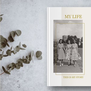 My Life Book Template | MS Word | Instant Printable Download | Simple bold clean classic design