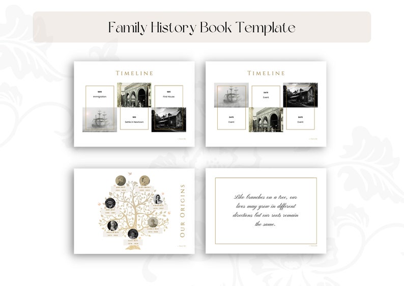 Family History Photo Book Template | Canva Template | Ancestry ...