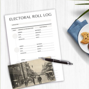 Electoral Roll Log Worksheets | Family History | Genealogy | Worksheets