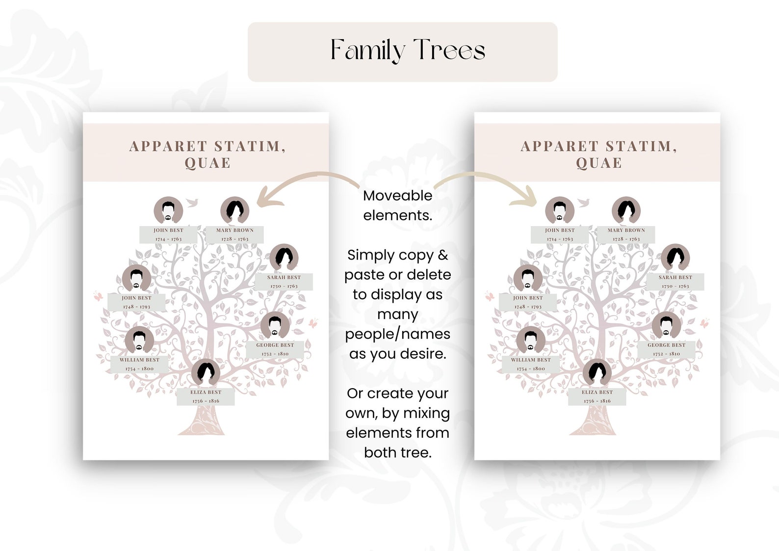 Family Reunion Booklet Editable Template Canva Template iPad Mac PC