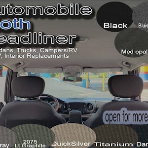 Durable 3/16&quot; Foam-Backed CLOTH HEADLINER: Ideal for AUTOMOTIVE Upholstery, Polyester Sunroof Lining, Car Ceilings, and Automobile Repairs
