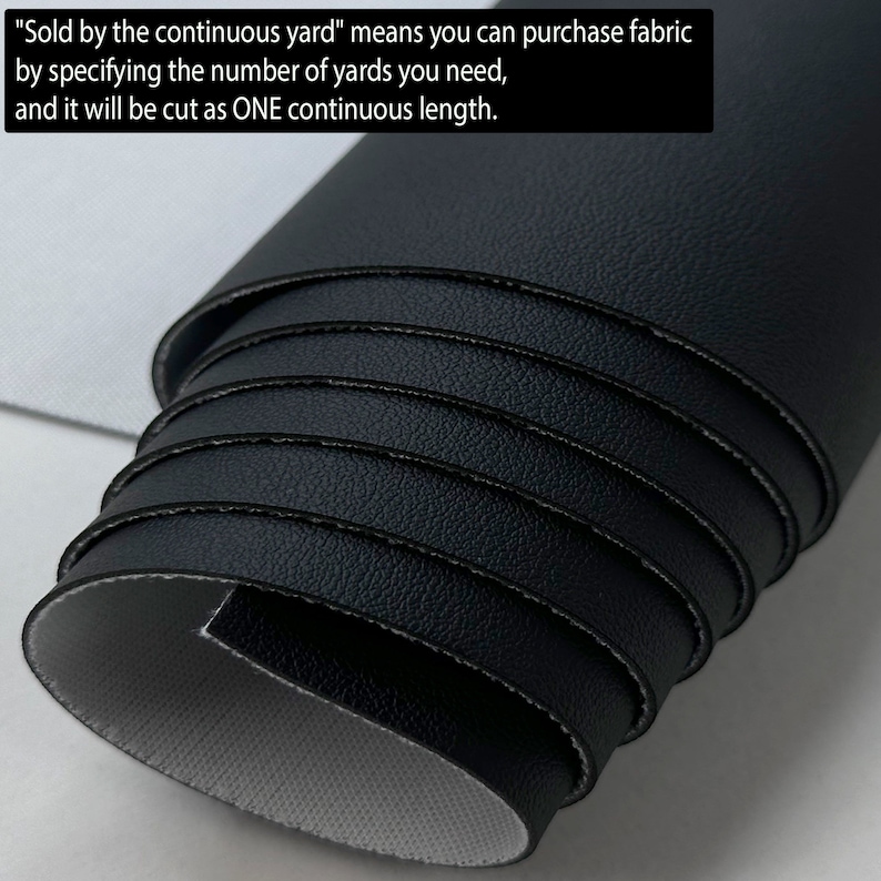 Black Flex Automotive Vinyl 2-Way Stretch (32oz per Yard) PU Faux Leather Fabric, UV Protected, Ideal for General Upholstery, Seats, Dash image 4