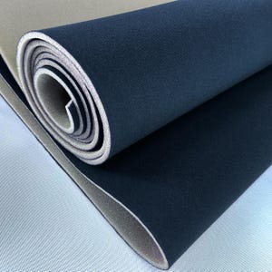 2092 - Tapicería automotriz de poliéster con respaldo de espuma de 3/16" color azul marino oscuro, revestimiento de techo cepillado para automóvil, reemplazo de revestimiento de techo de automóvil
