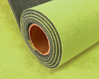 GREEN SYNERGY Suede Headliner Fabric w 1/8" Foam Back – Automotive Ceiling & Sunroof Replacement Soft Interior Look Auto Restoration