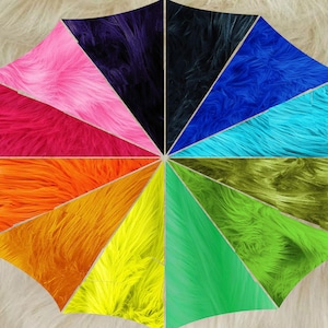 Faux FUR Long Pile Luxury Shaggy/Craft Sewing Cosplay CostumeDecorations 60&quot; Wide/Sold by continuous yard & Squares 1100 GRAM per meter
