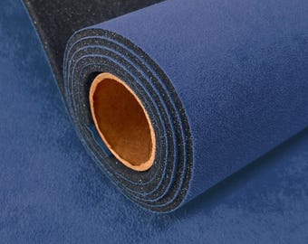 BLUE SYNERGY Suede Headliner Fabric w 1/8" Foam Back – Automotive Ceiling & Sunroof Replacement Soft Interior Look Auto Restoration