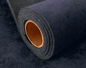 NAVY SYNERGY Suede Headliner Fabric w 1/8" Foam Back – Automotive Ceiling & Sunroof Replacement Soft Interior Look Auto Restoration