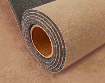 BEIGE SYNERGY Suede Headliner Fabric w 1/8" Foam Back – Automotive Ceiling & Sunroof Replacement Soft Interior Look Auto Restoration
