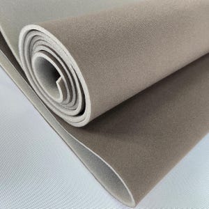 2264 Lt. Beige natural, 3/16", revestimiento de techo de tela de poliéster con respaldo de espuma, tapicería automotriz, revestimiento de techo cepillado para automóvil, reemplazo de revestimiento de techo de automóvil