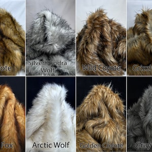 Pelliccia sintetica di animali da 900-1400 grammi, pesante, a pelo lungo, larga 65 pollici, venduta a metro continuo - Cappotto per costumi, pelliccia realistica, peluche alla moda, tuta di pelliccia