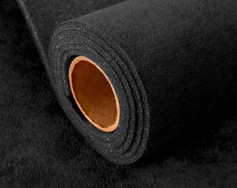 JET BLACK SYNERGY Suede Headliner Fabric w 1/8" Foam Back – Automotive Ceiling & Sunroof Replacement Soft Interior Look Auto Restoration