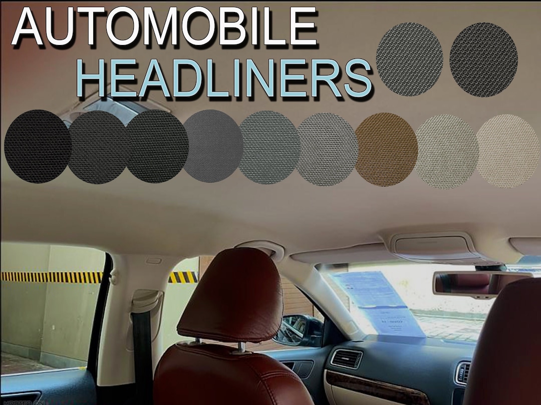 FLAT KNIT Headliner 3/16 With FOAM Backing Fabric for Automotive Upholstery, Sunroof, Headlining