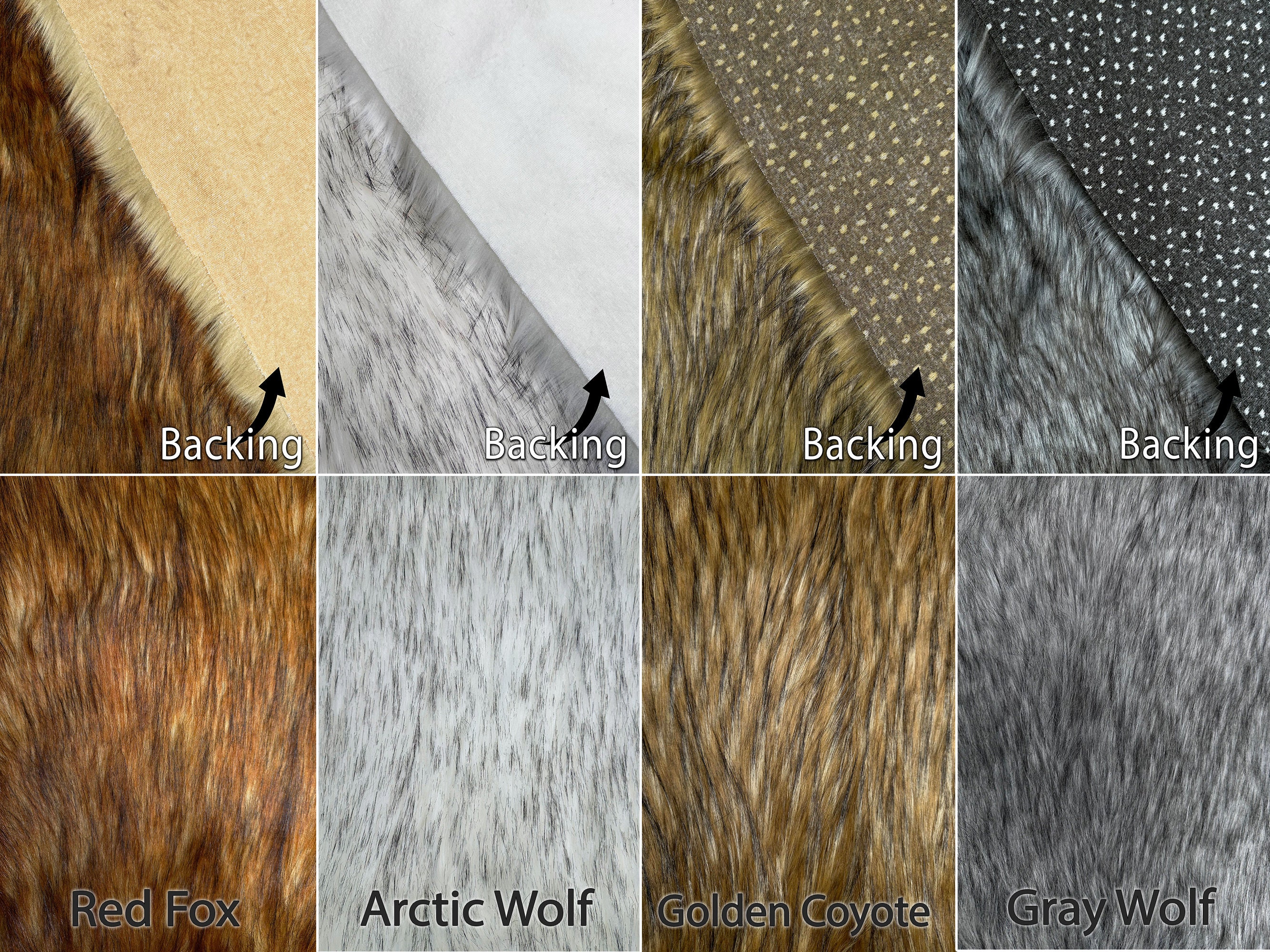 Faux Animal Fake Fur 900-1400gram Heavy Full Long Pile 65