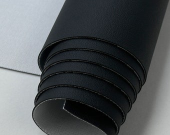 Black Flex Automotive Vinyl 2-Way Stretch (32oz per Yard) PU Faux Leather Fabric, UV Protected, Ideal for General Upholstery, Seats, Dash