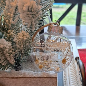 Dried Floral Boho Plastic Christmas Ornament