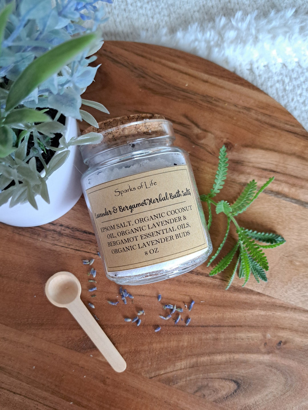 Organic Herbal Bath Salts Natural Herbal Bath Salts Spa Gifts Etsy