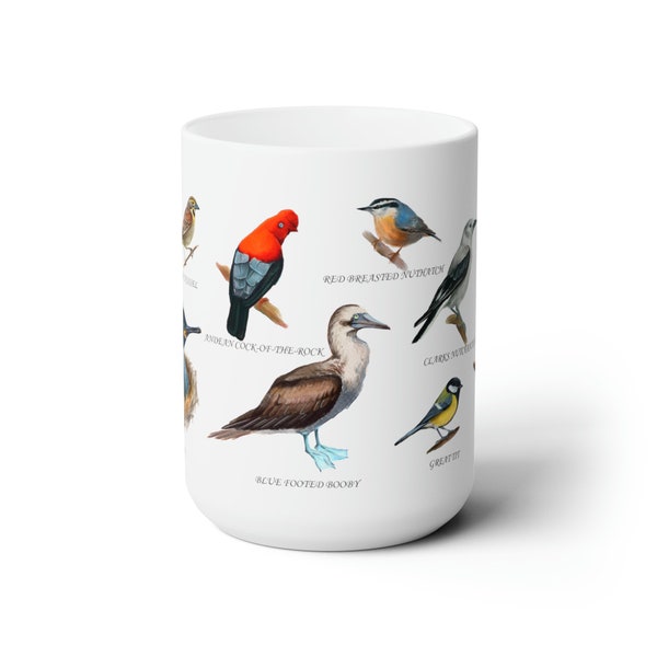 15oz Fowl Language Bird Mug | Foul Language Bird Mug | Bird Coffee Mug | Fowl Language Mug | Foul Language Mug | Bird Watching Mug Gift