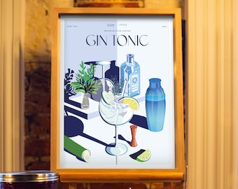 Cartel de cóctel - Gin Tonic