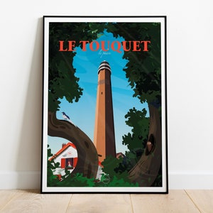 Poster Le Touquet - The Lighthouse | Poster Le Touquet | Opal Coast | vintage posters