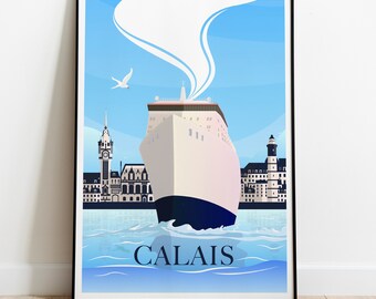 Poster Calais - The Port | Post Calais | vintage posters