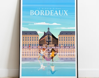 BORDEAUX POSTER - PLACE de la Bourse.