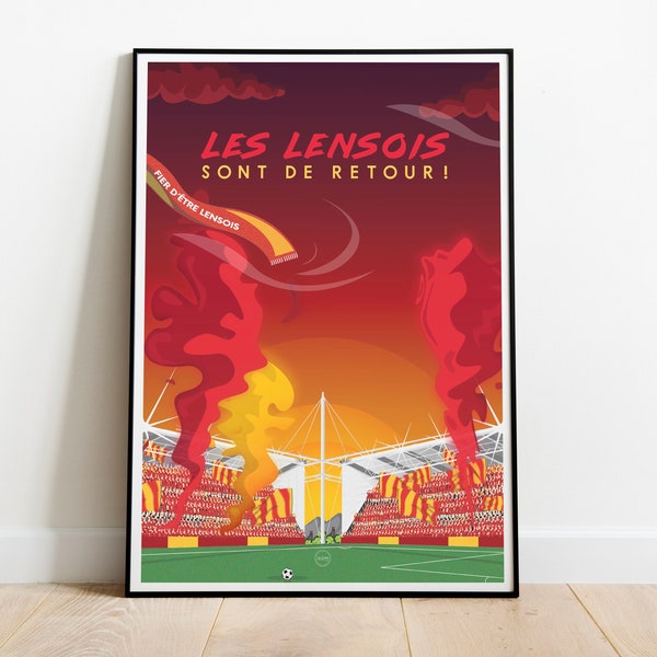 Affiche Lens - Les Lensois sont de Retour | Poster Lens | Football | Poster Vintage