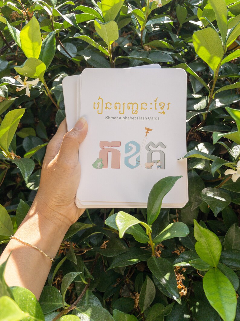 Cambodian/khmer Alphabet Flash Cards Etsy