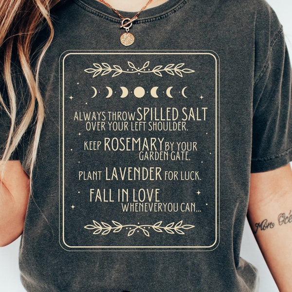 Practical Magic Shirt Salt Rosemary Lavender Love shirt Comfort Colors Shirt Witch Shirt Halloween Shirt Women's shirt Halloween Gift