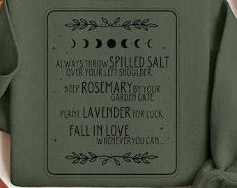 Practical Magic Shirt Salt Rosemary Lavender Love Witch Sweatshirt Halloween Shirt Women's shirt Halloween Gift Vintage Halloween Shirt