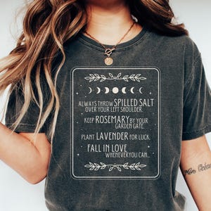 Practical Magic Shirt Salt Rosemary Lavender Love Witch Sweatshirt Halloween Shirt Women&#39;s shirt Halloween Gift Vintage Halloween Shirt