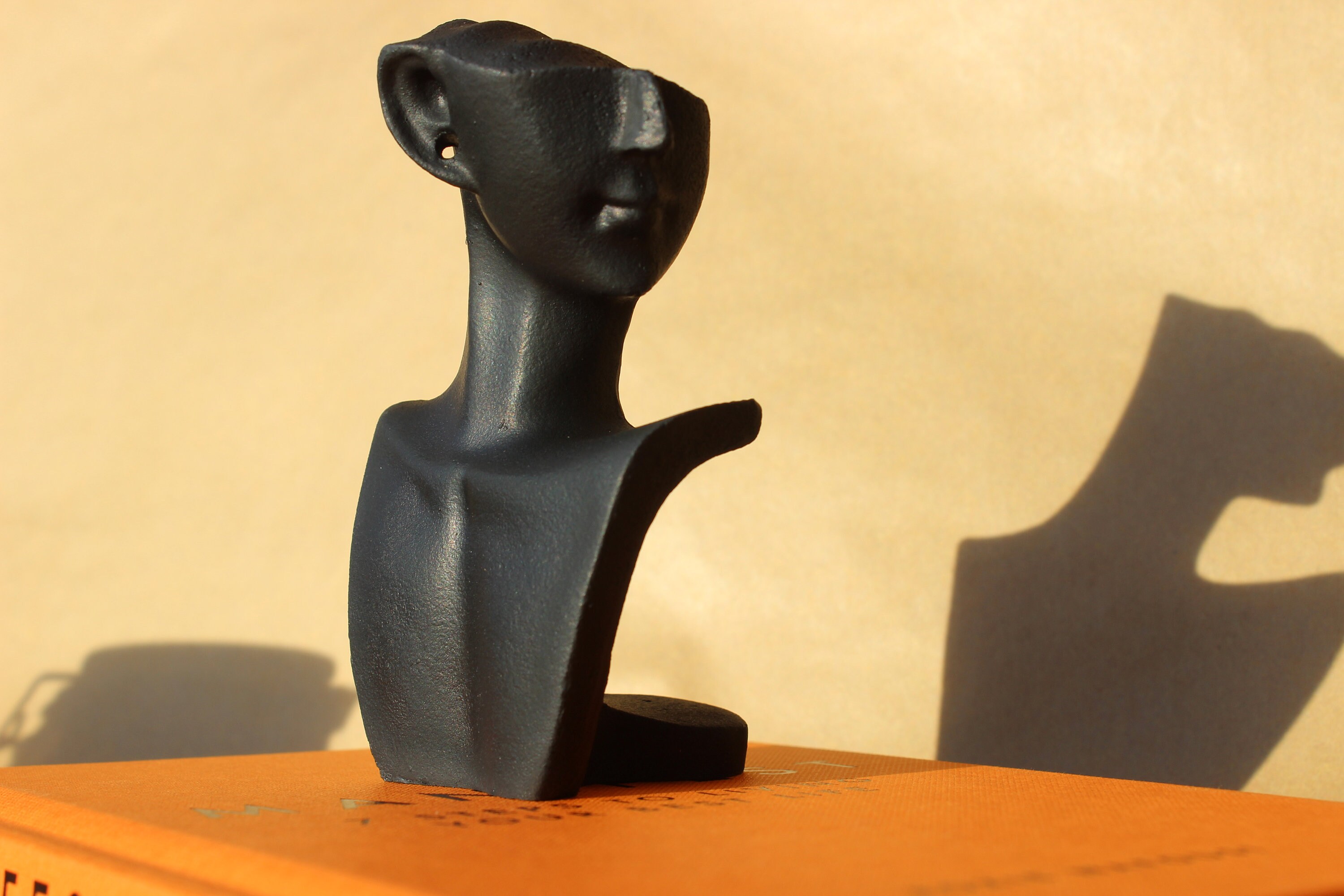 Face Statue in Black Resin Statue Home Decor Interior Etsy UK