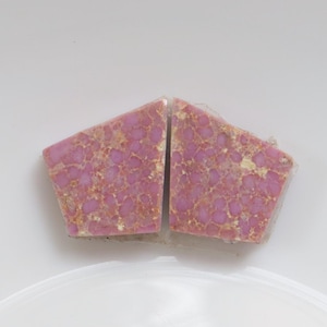 Rare Pink Phosphosiderite Pair Cabochon, Natural High Quality Pink Phosphosiderite Stone, Designer Phosphosiderite Matched Pair Stone #10640