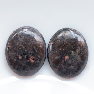 Nuummite Pair Cabochon, Natural Nuummite Gemstone, Loose Stone For Jewelry Making, Earring Stone, Healing Crystal, Nuummite Pair Cab, #5777