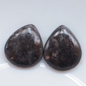 Nuummite Pair Cabochon, Natural Nuummite Gemstone, Loose Stone For Jewelry Making, Earring Stone, Healing Crystal, Nuummite Pair Cab, #5775