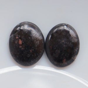Nuummite Pair Cabochon, Natural Nuummite Gemstone, Loose Stone For Jewelry Making, Earring Stone, Healing Crystal, Nuummite Pair Cab, #5771