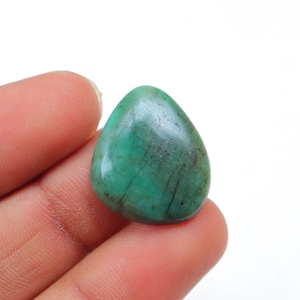Cabujón de esmeralda, gema de esmeralda natural para joyería, piedra suelta, piedra para colgante, cabujón de esmeralda, cristal verde curativo, n.° 3486