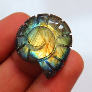 Flashy Labradorite Shell Cabochon, Natural Blue Flashy Labradorite Gemstone For Making Jewelry, Pendant Stone, Loose Shell, Cabochon #5882
