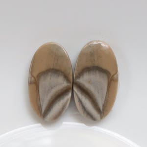 Top Quality Flint Stone Pair Cabochon, Natural Striped Flint Matched Pair Stone, Designer Polished Flint Stone For Jewelry Making #10634