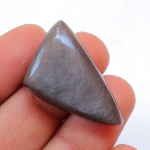Silver Sheen Obsidian Cabochon, Natural Silver Obsidian Gemstone, Loose Stone For Jewelry Making, Pendant, Silver Obsidian Cabochon #7572