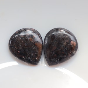 Nuummite Pair Cabochon, Natural Nuummite Gemstone, Loose Stone For Jewelry Making, Earring Stone, Healing Crystal, Nuummite Pair Cab, #5792