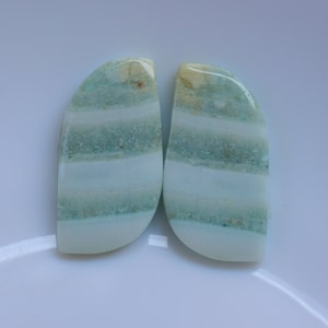 Saturn Chalcedony Pair Cabochon, Natural Saturn Chalcedony Gemstone For Making Jewelry, Loose Stone, Pendant Stone, Cabochon Stone #6629