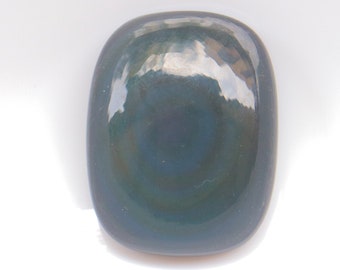 Cabujón de ojo de obsidiana arcoíris, gema natural de ojo de obsidiana arcoíris para joyería, piedra suelta, cristal curativo, cabujón n.° 1628