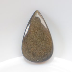 Golden Sheen Obsidian Cabochon, Golden Obsidian Gemstone, Loose Stone For Jewelry Making, Pendant Stone, Golden Obsidian  #1590