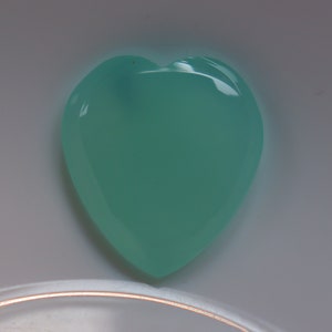 Aqua Blue Chalcedony Heart Cabochon, Natural Aqua Blue Chalcedony Gemstone For Making Jewelry, Pendant Stone, Loose Stone, Crystal #6299