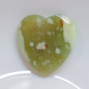 Zielony Opal Serce Kaboszon, Naturalny Projekt Zielony Opal Kamień Szlachetny Kaboszon. Luźny Kamień Do Tworzenia Biżuterii, Wisiorek Kamień Uzdrawiający Kryształ #6261