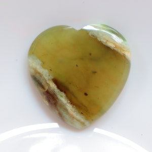 Zielony Opal Serce Kaboszon, Naturalny Projekt Zielony Opal Kamień Szlachetny Kaboszon. Luźny Kamień Do Tworzenia Biżuterii, Wisiorek Kamień Uzdrawiający Kryształ #6263