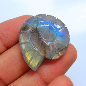 Flashy Labradorite Shell Cabochon, Natural Blue Flashy Labradorite Gemstone For Making Jewelry, Pendant Stone, Loose Shell, Cabochon #5889