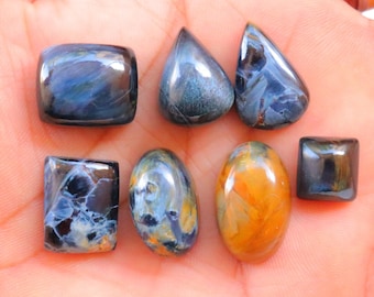 7 Pieces Lot, Pietersite Cabochon, Natural Pietersite Gemstone For Making Jewelry, Pendant Stone, Loose Stone, Pietersite Cabochon #4548
