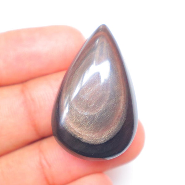 Copper Rainbow Obsidian Cabochon, Natural Copper Rainbow Obsidian Gemstone For Making Jewelry, Loose Stone, Healing Crystal, Cabochon #3777